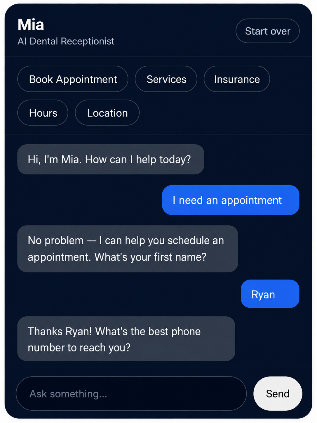 Mia AI Dental Receptionist
